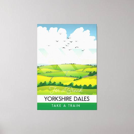 Yorkshire Dales reisposter. Canvas Afdruk (Voorkant)