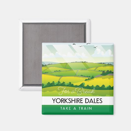 Yorkshire Dales reisposter. Magneet (Voorkant / Achterkant)