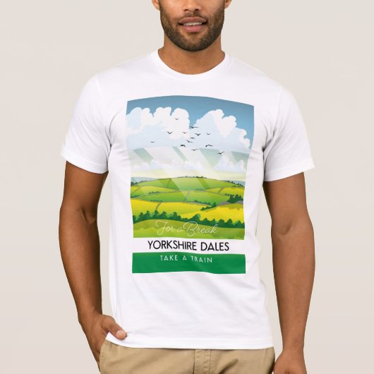 Yorkshire Dales reisposter. T-shirt (Voorkant)