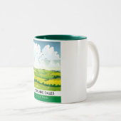Yorkshire Dales reisposter. Tweekleurige Koffiemok (Voorkant rechts)
