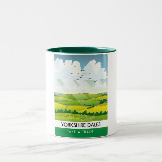 Yorkshire Dales reisposter. Tweekleurige Koffiemok (Center)