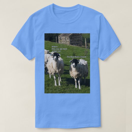 Yorkshire Dales Swaledale schaap heeft kaphaar nod T-shirt (Design voorkant)