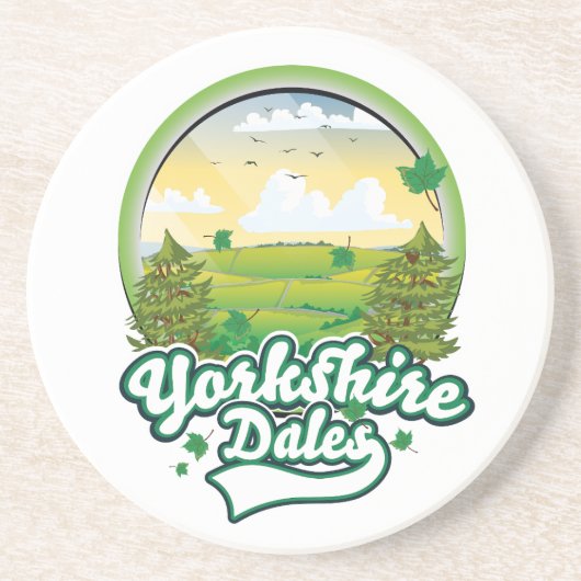 Yorkshire Dales Travel logo Zandsteen Onderzetter (Voorkant)