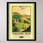 Yorkshire Dales Travel Poster (Voorkant)