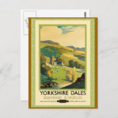 Yorkshire Dales Travel Poster Briefkaart (Voorkant / Achterkant)