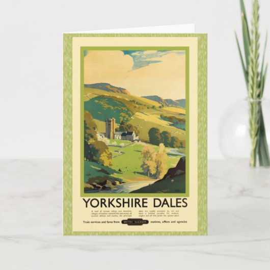 Yorkshire Dales Travel Poster Kaart (Voorkant)