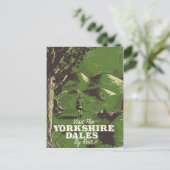 Yorkshire Dales vintage reisposter Briefkaart (Staand voorkant)