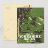 Yorkshire Dales vintage reisposter Briefkaart (Voorkant / Achterkant)