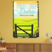 Yorkshire dales vintage reisposter canvas afdruk (Insitu (Woonkamer))