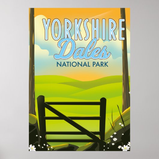 Yorkshire dales vintage reisposter poster (Voorkant)