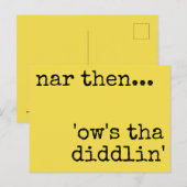 Yorkshire dialect briefkaart (Voorkant / Achterkant)