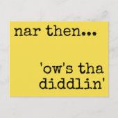 Yorkshire dialect briefkaart (Voorkant)