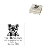 Yorkshire Dog, Custom Return Address Rubberstempel (Gestempeld)