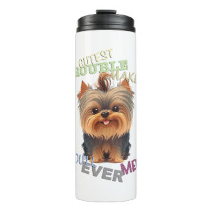 Yorkshire Dog Cuttest Trouble Maker Schattig Schat Thermosbeker