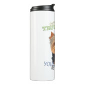 Yorkshire Dog Cuttest Trouble Maker Schattig Schat Thermosbeker (Gedraaid links)