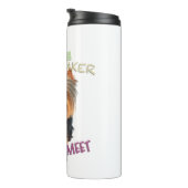 Yorkshire Dog Cuttest Trouble Maker Schattig Schat Thermosbeker (Geroteerd rechts)