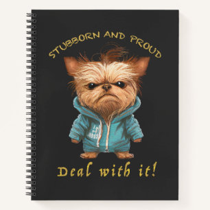 Yorkshire Dog Stubborn Deal Met Het Schattig Schat Notitieboek