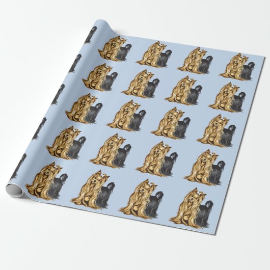 yorkshire dooder cadeaupapier (Uitgerold)