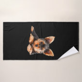 Yorkshire dooder Yorkie Puppy Dog Badhanddoek (Badhanddoek)
