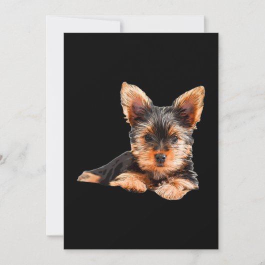 Yorkshire dooder Yorkie Puppy Dog Bedankkaart (Voorkant)