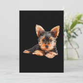 Yorkshire dooder Yorkie Puppy Dog Bedankkaart (Staand voorkant)