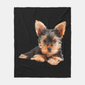 Yorkshire dooder Yorkie Puppy Dog Fleece Deken (Voorkant)
