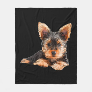 Yorkshire dooder Yorkie Puppy Dog Fleece Deken