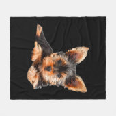 Yorkshire dooder Yorkie Puppy Dog Fleece Deken (Voorkant (Horizontaal))