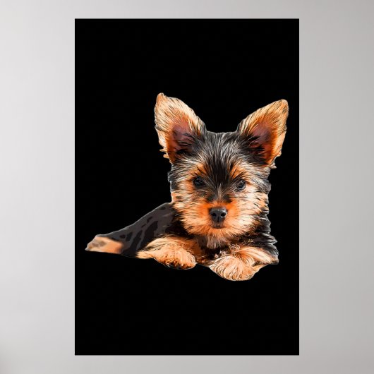 Yorkshire dooder Yorkie Puppy Dog Poster (Voorkant)