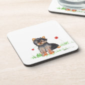 Yorkshire doodpup bier onderzetter (Linkerzijde)