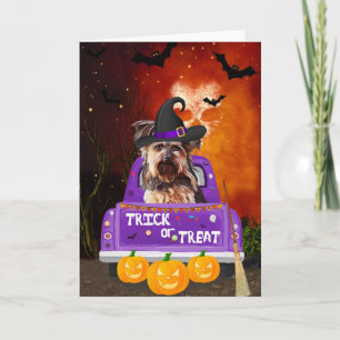 yorkshire doodsbang Dog in Halloween Truck Kaart