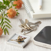 Yorkshire doodsbang met rode bogen sleutelhanger (Zijkant)