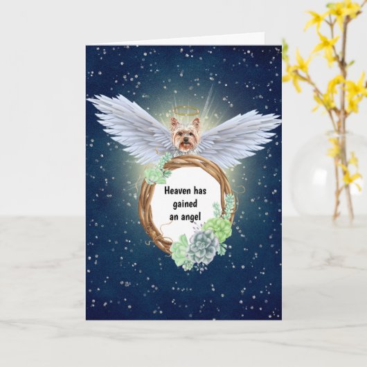 Yorkshire doodsbengel saards kaart (Gele Bloem)