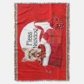 Yorkshire-doodskerstcadeautjes vlooien navidog gra deken (Voorkant Verticaal)