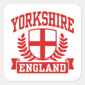 Yorkshire England Vierkante Sticker (Voorkant)