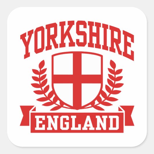Yorkshire England Vierkante Sticker (Voorkant)