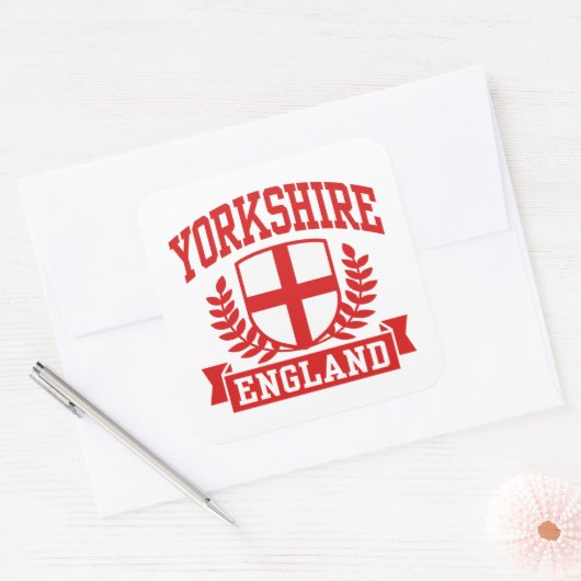 Yorkshire England Vierkante Sticker (Envelop)