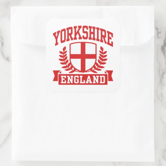 Yorkshire England Vierkante Sticker (Tas)