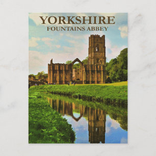 Yorkshire, Fountains Abbey, Briefkaart