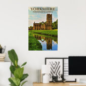 Yorkshire, Fountains Abbey, Poster (Thuiskantoor)
