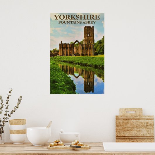 Yorkshire, Fountains Abbey, Poster (Keuken)