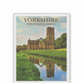 Yorkshire, Fountains Abbey, Sticker (Voorkant)