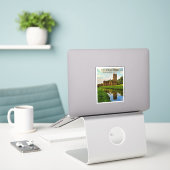 Yorkshire, Fountains Abbey, Sticker (Laptop op bureau)