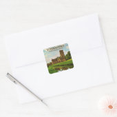 Yorkshire, Fountains Abbey, Vierkante Sticker (Envelop)