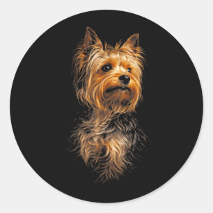 Yorkshire-hond geschenk liefhebber voor mannen vro ronde sticker
