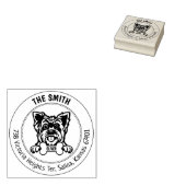 Yorkshire hond retouradres familie rubberstempel (Gestempeld)