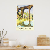 Yorkshire Knaresborough Vintage Reisposter Poster (Keuken)