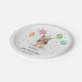 Yorkshire Lets Puppy Dog Kids Verjaardagsfeest Papieren Bordje (Gekanteld)