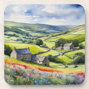 "Yorkshire Meadowsong" Landschap Yorkshire Dales Bier Onderzetter