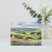 "Yorkshire Meadowsong" Landschap Yorkshire Dales Briefkaart (Staand voorkant)